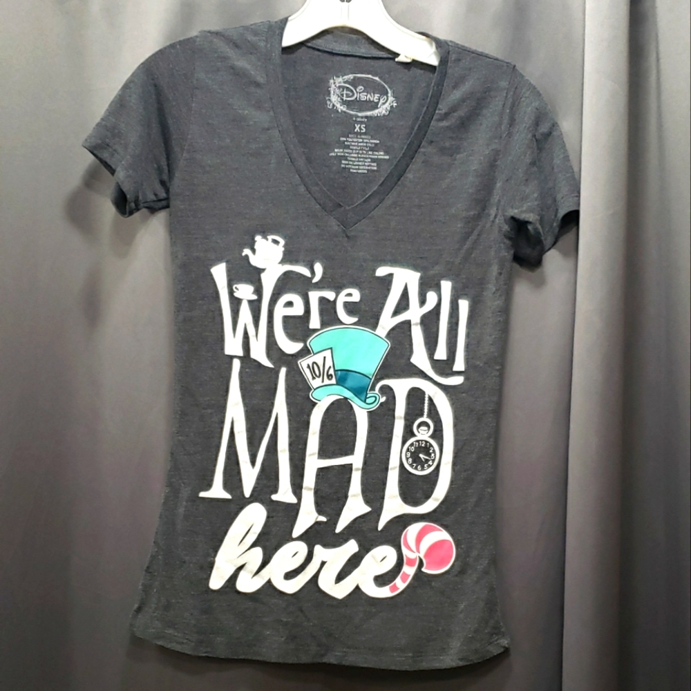 Disney Alice in Wonderland Womens XS Mad Hatter T-Shirt